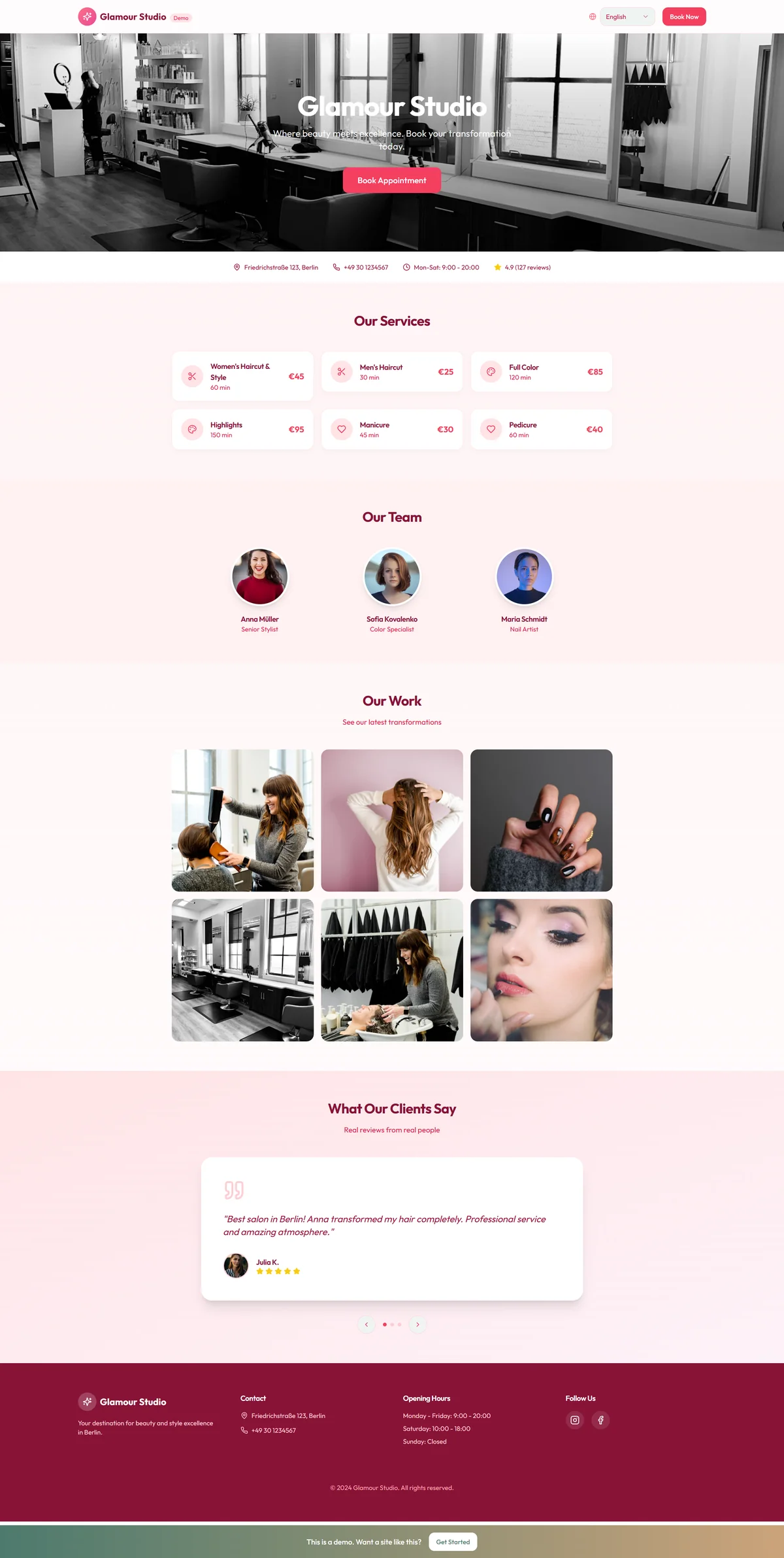 Beauty Salon Website